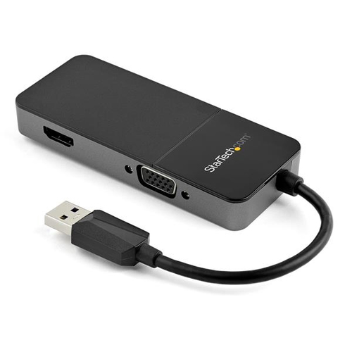 STARTECH.COM USB 3.0 auf HDMI VGA Adapter - Externe Grafikkarte - 4K 30Hz - Mac & Windows - 2-in1 Multiport Dongle 