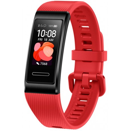 Huawei Band 4 Pro - Aktivittsmesser mit Riemen - Silikongummi - Cinnabar Red - Anzeige 2.4 cm (0.95 Zoll) - Bluetooth - 25 g 