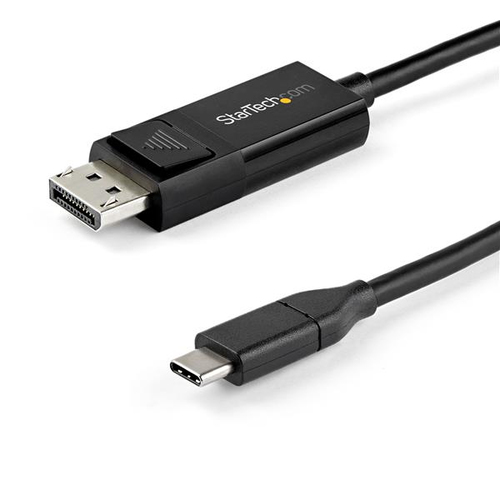 StarTech.com 3.3 ft. (1 m) USB C to DisplayPort 1.4 Cable - Bidirectional - USB-/DisplayPort-Kabel - USB-C (M) bis DisplayPort (W) - USB 3.1 / Thunderbolt 3 / DisplayPort 1.4 - 1 m - aktiv, untersttzt 8K UHD (7680 x 4320) - Schwarz 
