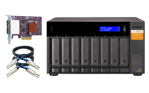 QNAP TL-D800S - Festplatten-Array - 8 Schchte (SATA-600) - SATA 6Gb/s (extern) (TL-D800S) 