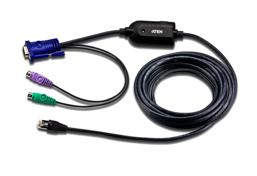 ATEN KA7920 PS/2 KVM Adapter Cable - Tastatur- / Video- / Maus- (KVM-) Adapter - PS/2, 6-polig, HD-15 (M) - RJ-45 (M) (KA7920-AX) 
