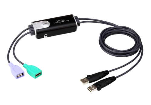 ATEN CS62KM - Tastatur-/Mausschalter - 2 x USB - 1 lokaler Benutzer - Desktop 