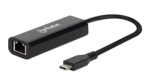 MANHATTAN USB-C auf 2.5GBASE-T Ethernet-Netzwerkadapter USB 3.2 Gen 1 mit 5 Gbit/s, Multi-Gigabit Ethernet mit 10/100/1000 Mbit/s und 2,5 Gbit/s (153300) 