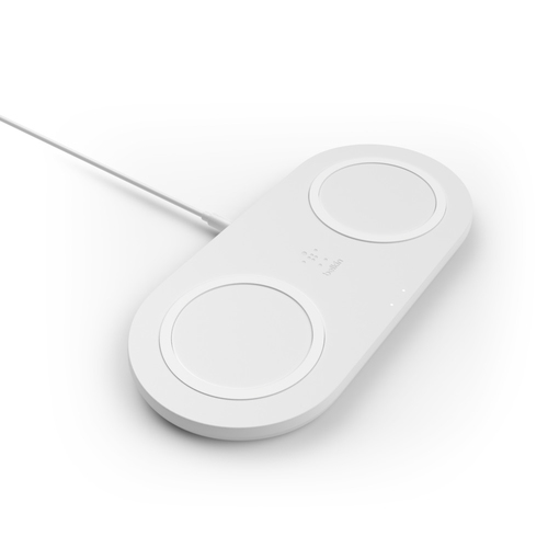 Belkin BOOST CHARGE Dual - Induktive Ladematte + AC-Netzteil - 10 Watt - wei (WIZ002VFWH) 