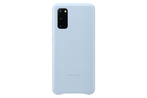 Samsung Leather Cover EF-VG980 - Hintere Abdeckung fr Mobiltelefon - Aluminium, Leder - Coral Blue - fr Galaxy S20, S20 5G 