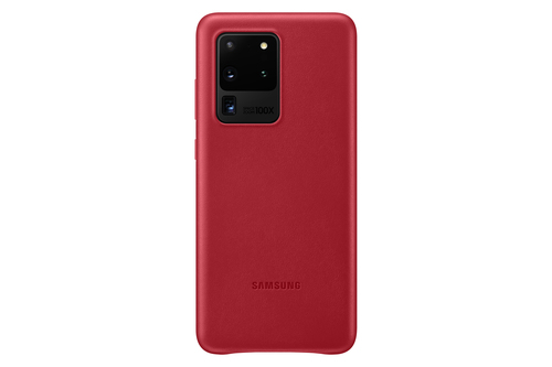 Samsung Leather Cover EF-VG988 - Hintere Abdeckung fr Mobiltelefon - Leder - Rot - fr Galaxy S20 Ultra 5G (EF-VG988LREGEU) 