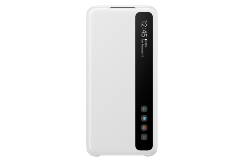 Samsung Clear View Cover EF-ZG980 - Flip-Hlle fr Mobiltelefon - wei - fr Galaxy S20, S20 5G 