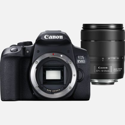 EOS 850D KIT (18-135mm IS USM), Digitalkamera schwarz, inkl. Canon-Objektiv 