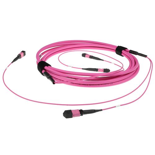 ACT 100 meter Multimode 50/125 OM4(OM3) polarity A fiber trunk cable with 2 MTP/MPO female connectors each side 100M 2X MTP(F) 50/125 OM4 PA T (DC5216) 