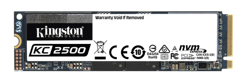 Kingston KC2500 - SSD - verschlsselt - 2 TB - intern - M.2 2280 - PCI Express 3.0 x4 (NVMe) - 256-bit AES-XTS - Self-Encrypting Drive (SED), TCG Opal Encryption 2.0 