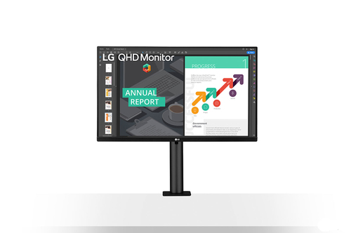 LG 27QN880 68,6cm (27 Zoll) WQHD Ergonomischer Monitor HDMI/DP/USB-C HV Pivot sRGB 