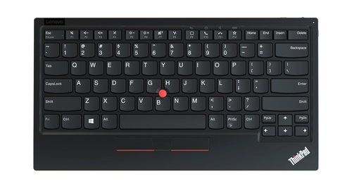Lenovo ThinkPad TrackPoint Keyboard II - Tastatur - mit Trackpoint - kabellos - 2.4 GHz, Bluetooth 5.0 - USA/Europa - Tastenschalter: Scissor-Key - Pure Black - fr ThinkBook 14s G2 ITL, ThinkCentre M75q Gen 2, M75s Gen 2, ThinkPad X1 Nano Gen 1 