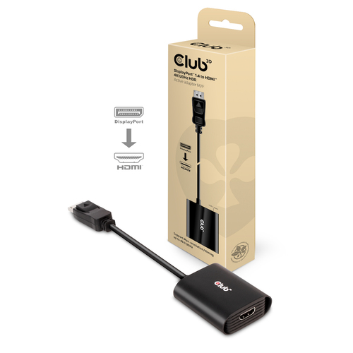 Club 3D DisplayPort1.4 auf HDMI 4K120Hz HDR Aktiver Adapter St./B. 