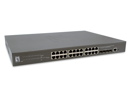 LevelOne Switch 28x GE GTP-2871      4xGSFP     400W 24xPoE 