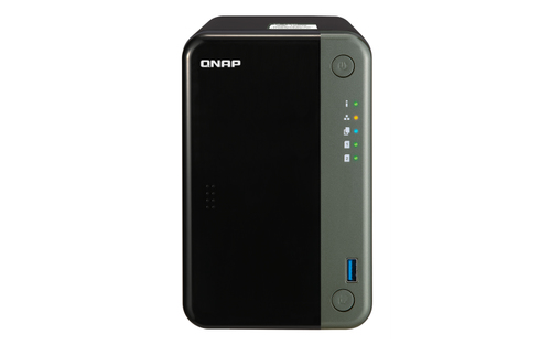 QNAP TS-253D - NAS-Server - 2 Schchte - SATA 6Gb/s - RAID 0, 1, JBOD - RAM 4 GB - 2.5 Gigabit Ethernet - iSCSI 