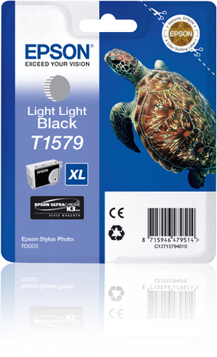 EPSON T1579 Tinte hell hell schwarz Standardkapazitt 1-pack blister ohne Alarm 