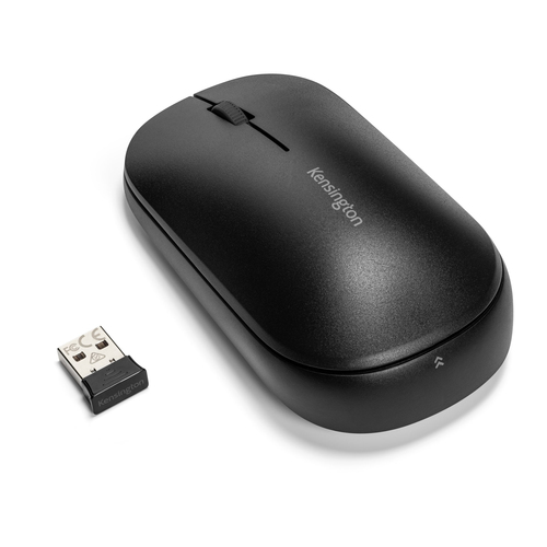 Kensington SureTrack Dual Wireless Mouse - Maus - optisch - 4 Tasten - kabellos - 2.4 GHz, Bluetooth 3.0, Bluetooth 5.0 LE - kabelloser Empfnger (USB) - Schwarz 