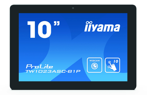 iiyama ProLite TW1023ASC-B1P - LED-Monitor - 25.5 cm (10.1 Zoll) - feststehend - Touchscreen - 1280 x 800 - IPS - 450 cd/m - 1000:1 - 25 ms - Lautsprecher - Schwarz, Matte 