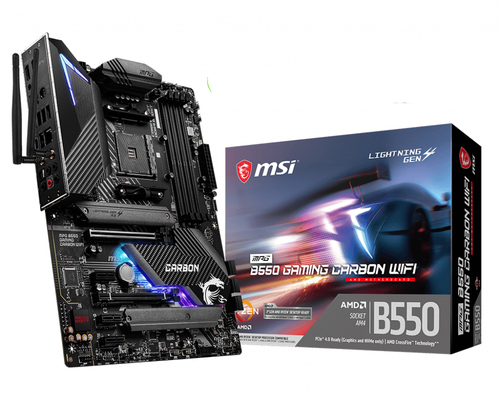 MSI MPG B550 GAMING CARBON WIFI ATX AMD Socket AM4 Dual Channel DDR4 