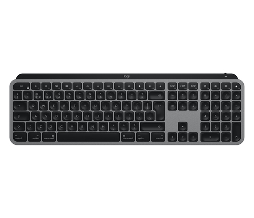 Logitech MX Keys for Mac mit MX Palm Rest beleuchtet, BT / 2.4 GHz, Nordisches Layout (ND), grau 