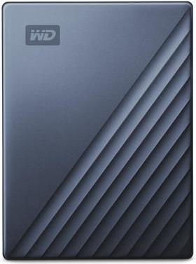 WD My Passport Ultra WDBC3C0020BBL - Festplatte - verschlsselt - 2TB - extern (tragbar) - USB3.0 (USB-C Steckverbinder) - 256-Bit-AES - Blau (WDBC3C0020BBL-WESN) 
