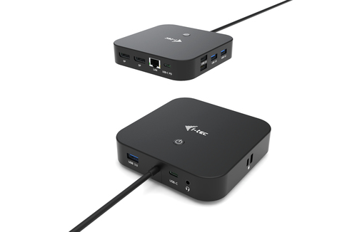 I-TEC USB-C Dual Display MST Docking Station 2x DP 1x GLAN 3x USB 3.1 2x USB 2.0 1x USB-C-Datei 1x Audio/Mic Jack 1x 100W USB-C PD 