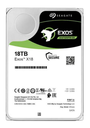 18TB Seagate Exos X18 ST18000NM004J 7200RPM 256MB Ent. 