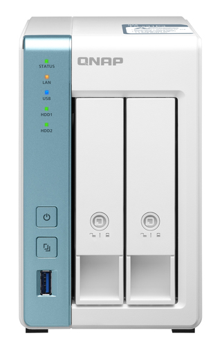 QNAP TS-231P3-2G Annapurna Labs Alpine AL-314 1.7GHz Quad Core 2GB DDR3L 1x2.5GbE+1xGbE LAN SATA 6Gb/s 3xUSB3.2 Gen1 ports (TS-231P3-2G) 