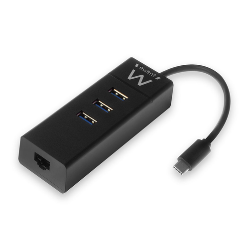 Ewent EW1141 Schnittstellen-Hub USB 3.2 Gen 1 (3.1 Gen 1) Type-C 5000 Mbit/s Schwarz (EW1141) 