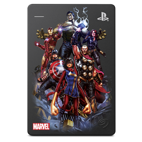 Seagate Game Drive for PS4 STGD2000203 - Marvel Avengers Limited Edition - Cap - Festplatte - 2 TB - extern (tragbar) - USB 3.0 - metallisch grau - fr Sony PlayStation 4 