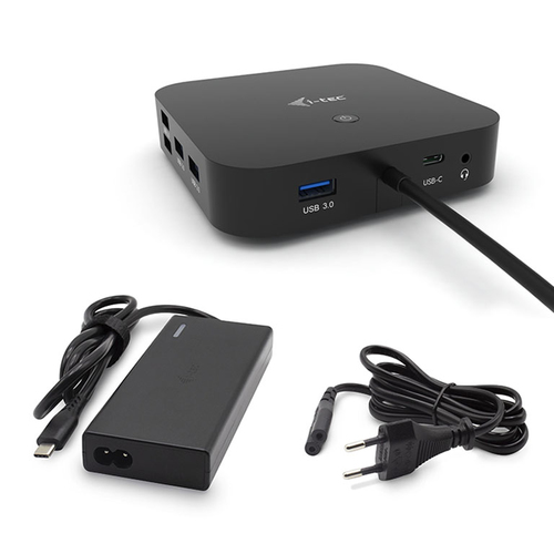 I-TEC USB-C Dual Display MST DS 2x DP 1x GLAN 3x USB 3.1 2x USB 2.0 1x USB-C-Datei 1x Audio/Mic Jack 1x 65W USB-C PD + Charger 77W 