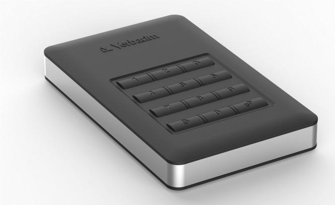Verbatim Store n Go Portable - SSD - verschlsselt - 256 GB - extern (tragbar) - USB 3.1 Gen 1 (USB-C Steckverbinder) - 256-Bit-AES (53402) 