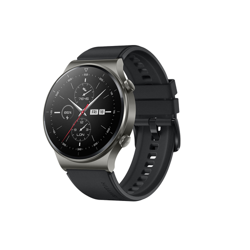 Huawei Watch GT 2 Pro - Sport - night black - intelligente Uhr mit Riemen - Flouroelastomer - schwarz - Bandgre 140-210 mm - Anzeige 3,5 cm (1,39 Zoll) - 4GB - Bluetooth - 52 g (55025791) 