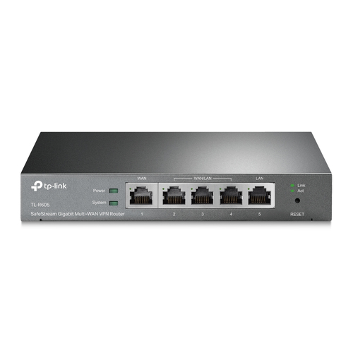 TP-Link SafeStream TL-R605 - Router - 4-Port-Switch - GigE 