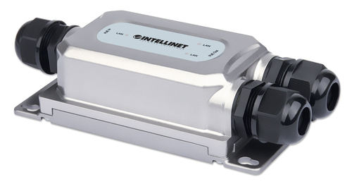INTELLINET 2-Port Outdoor Ultra PoE Extender Vandalismusschu 
