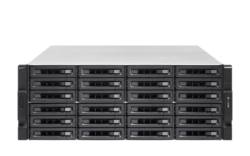 QNAP TS-h2483XU-RP - NAS-Server - 24 Schchte - Rack - einbaufhig - SATA 6Gb/s - RAID 0, 1, 5, 6, 10, 50, JBOD, 5 Hot Spare, 6 Hot Spare, 60, 10-Hot-Spare, RAID TP - RAM 128 GB - Gigabit Ethernet / 10 Gigabit Ethernet / 10Gbps SFP+ - iSCSI - 4U 