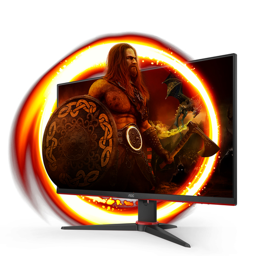 AOC Gaming 24G2AE/BK - LED-Monitor - 60 cm (24 Zoll) (23.8 Zoll sichtbar) - 1920 x 1080 Full HD (1080p) @ 144 Hz - IPS - 250 cd/m - 1000:1 - 1 ms - 2xHDMI, VGA, DisplayPort - Lautsprecher - Schwarz, Rot [Energieklasse E] 