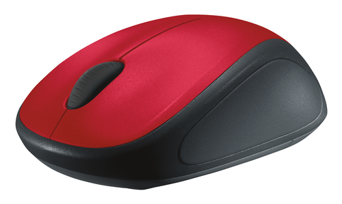 Logitech M235 - 2nd Generation - Maus - rechts- und linkshndig - optisch - kabellos - 2.4 GHz - kabelloser Empfnger (USB) - Rot 