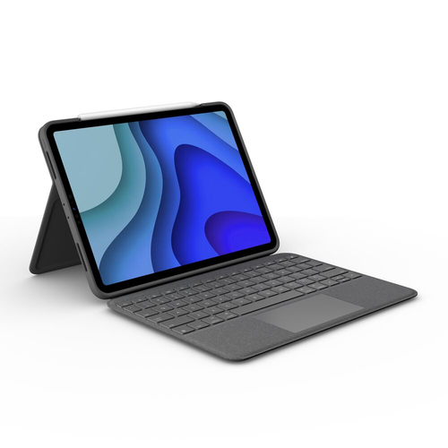 Logitech Folio Touch - Tastatur und Foliohlle - mit Trackpad - hinterleuchtet - Apple Smart connector - QWERTZ - Schweiz - Graphite - fr Apple 27,90cm (11 Zoll)  iPad Pro (1. Generation, 2. Generation) 