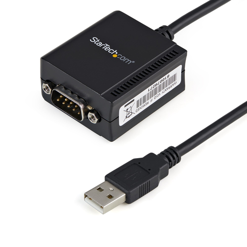 StarTech.com FTDI USB2.0 auf Seriell Adapter - USB zu RS232 / DB9 Konverter (COM) - Serieller Adapter - USB - RS-232 - Schwarz (ICUSB2321F) 