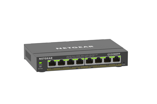 Netgear GS308EPP Smart Managed Plus Switch 8x GB-LAN, PoE+ 