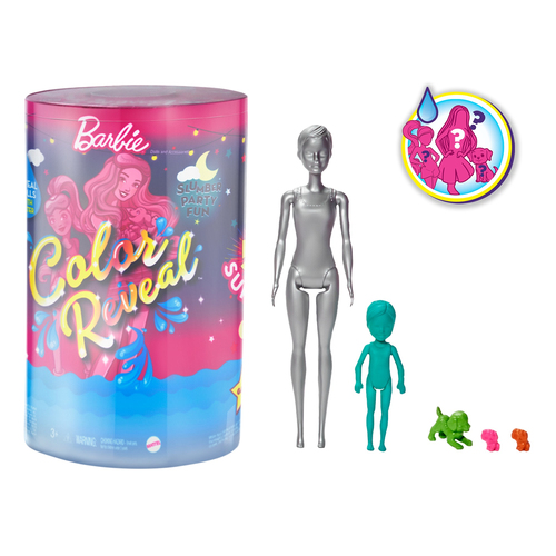 Barbie Color Reveal - Pyjama-Party Deluxe Spielset, Puppe  