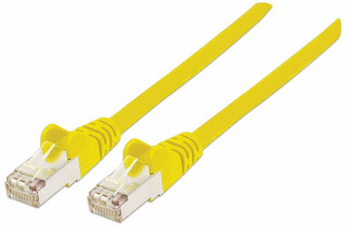 Intellinet High Performance - Netzwerkkabel - RJ-45 (M) bis RJ-45 (M) - 15,0m - SFTP -Cat.7 Rohkabel (Kabel) / CAT 6a (Anschlsse) - halogenfrei, ohne Haken - Gelb (741125) 