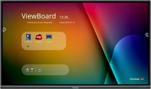 ViewSonic ViewBoard IFP8650-3 - 218 cm (86 Zoll) Diagonalklasse (217.4 cm (85.6 Zoll) sichtbar) LED-Display - interaktiv - mit optionale Einbau-PC-Mglichkeit und Touchscreen (Multi-Touch) - 4K UHD (2160p) 3840 x 2160 - D-LED Backlight 