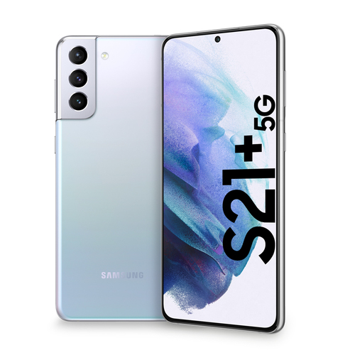 Samsung Galaxy S21+ 5G 256GB Phantom Silver EU [16,95cm (6.7 Zoll) OLED Display, Android 11, 12MP Triple-Kamera] (SM-G996BZSGEUB-EU) 
