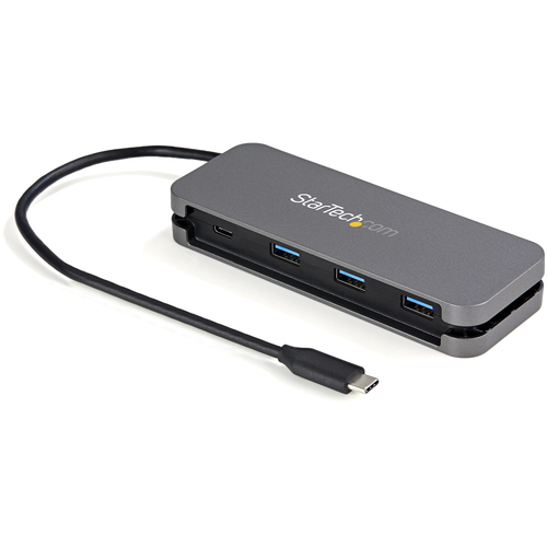 StarTech.com 4 Port USB-C-Hub - 3x USB-A/1x USB-C - 5Gbit/s USB 3.0 Typ-C Hub (3.2/3.1 Gen 1) - Busbetrieben - Tragbarer USB-C auf USB-A Adapter Hub - 28,5cm Kabel integirertes Host-Kabel (HB30CM3A1CB) - Hub - 3 x USB 3.2 Gen 1 + 1 x USB-C 3.2 Gen 1 - Des 