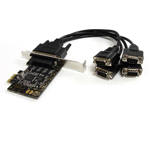 StarTech.com 4 Port Seriell RS232 PCI Express Schnittstellenkarte - Serieller Adapter - PCIe - RS-232 x 4 (PEX4S553B) 