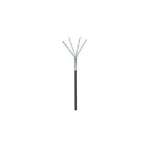MicroConnect - Bulkkabel - 100 m - Foiled Unshielded Twisted Pair (F/UTP) - CAT 5e - im Freien - Schwarz 