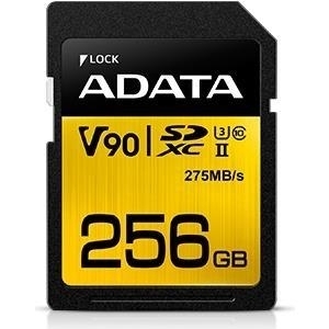 ADATA Premier ONE - Flash-Speicherkarte - 256GB - UHS-II U3 / Class10 - SDXC UHS-II (ASDX256GUII3CL10-C) 