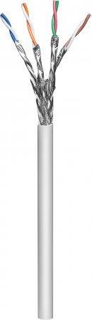 INTELLINET Verlegekabel Cat6a, S/FTP 305 m Kabeltrommel, LS0H, CPR-Dca-klassifiziert, AWG 23, Massivdraht, grau (705035) 